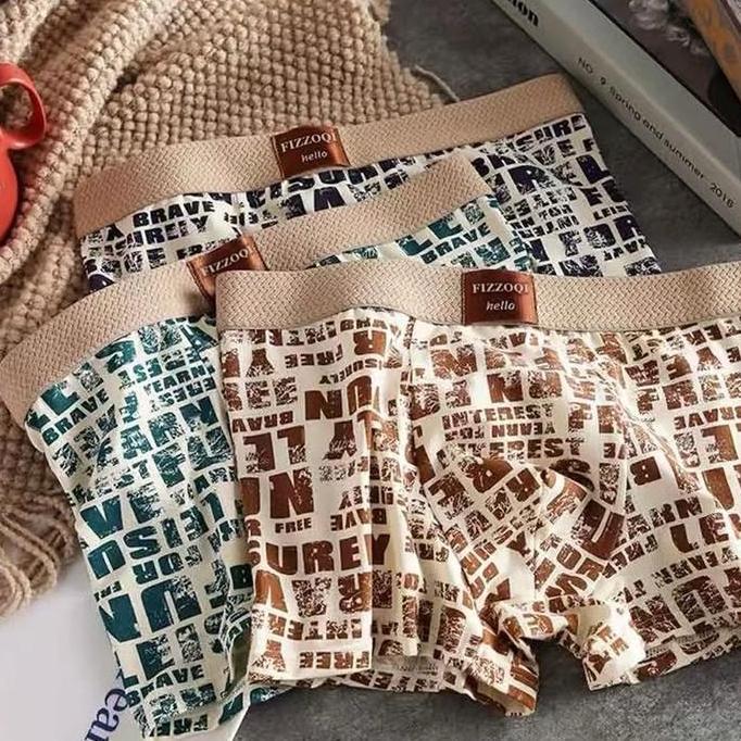 DN41 >> Celana dalam pria bahan katun sutra berpori