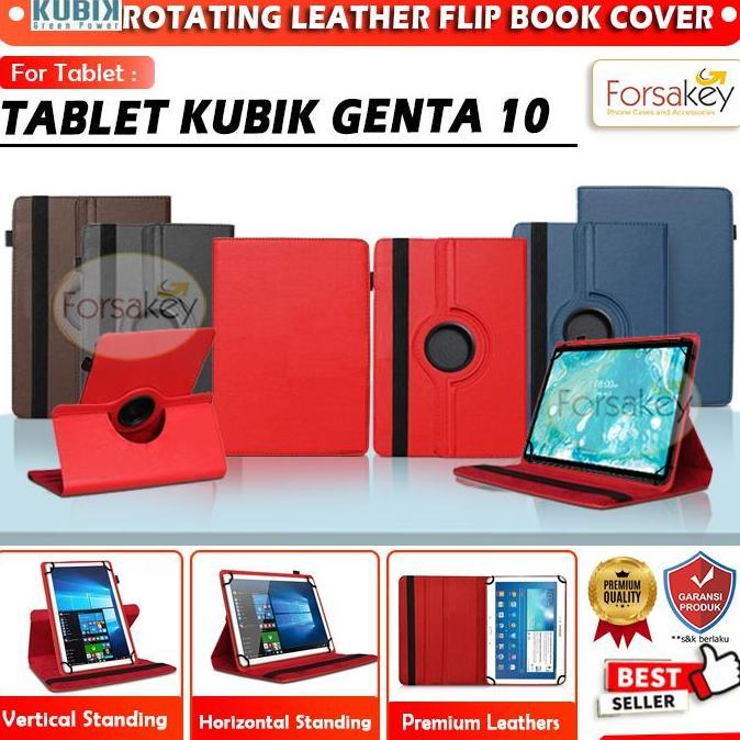 Kubik Genta Tab Tablet 10 Inch Rotate Flip Case Casing Cover Sarung
