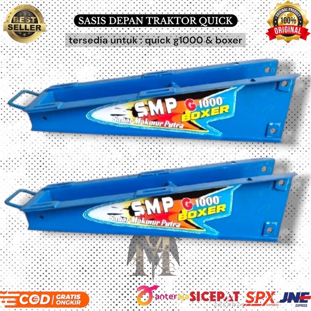 Sasis Depan Traktor Quick G1000-Boxer Body Depan Rangka Chassis Bahan Besi Baja Cutting CNC Pengerja