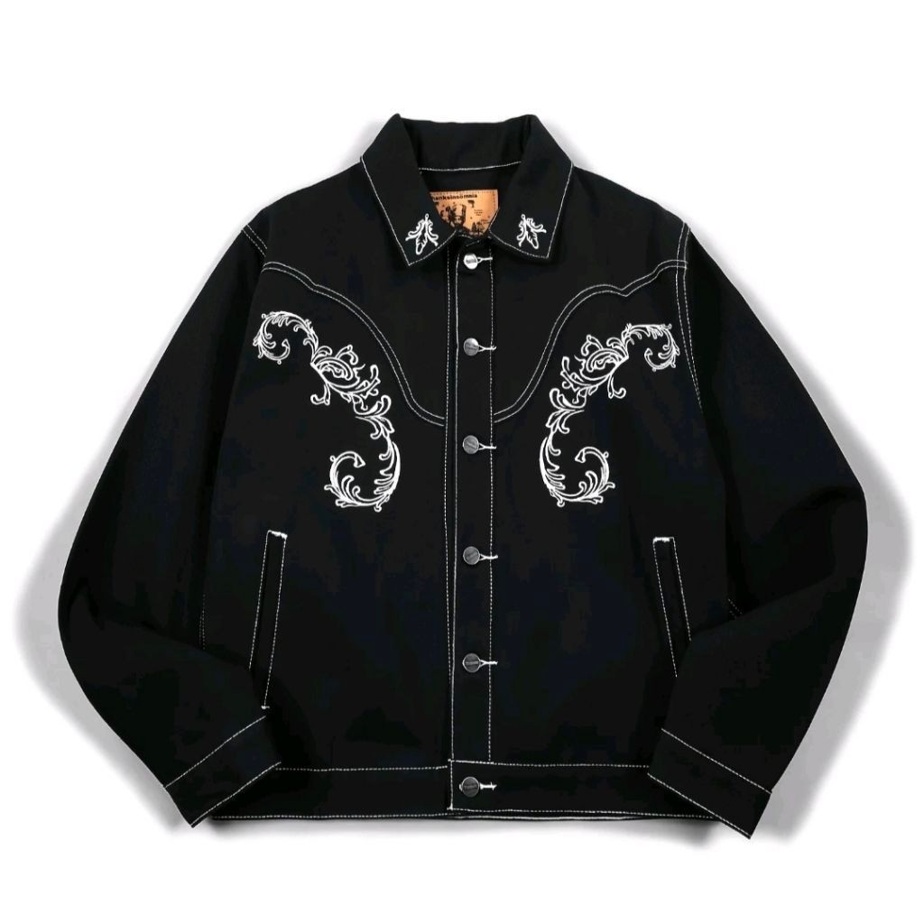 Denim Jaket Averianne Black Boxy Size M  Thanksinsomnia