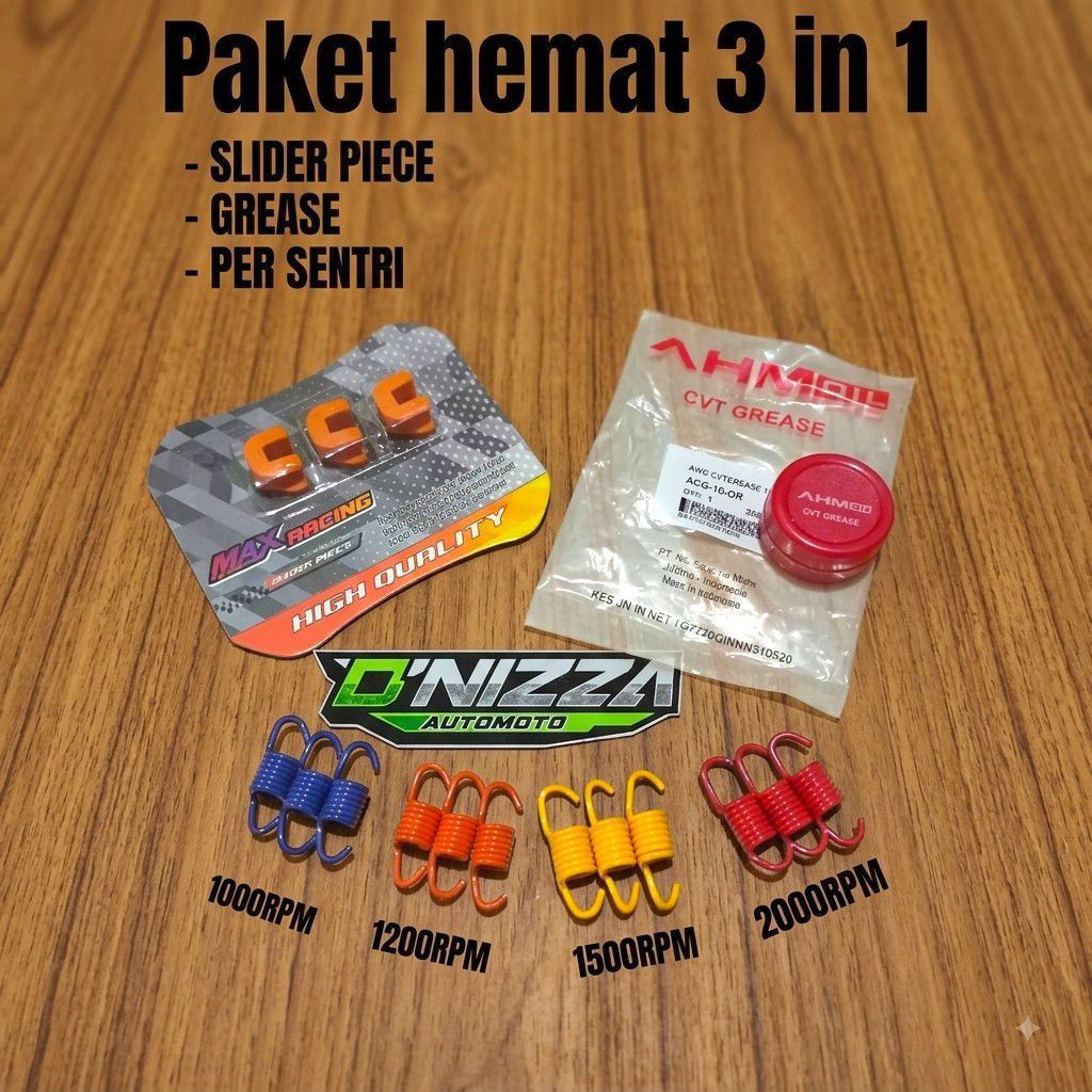 Paket Hemat (3in1) Slider Piece Grease Gemuk CVT Per Sentri Mio Karbu Nouvo Mio J Xeon X-Ride Nmax L