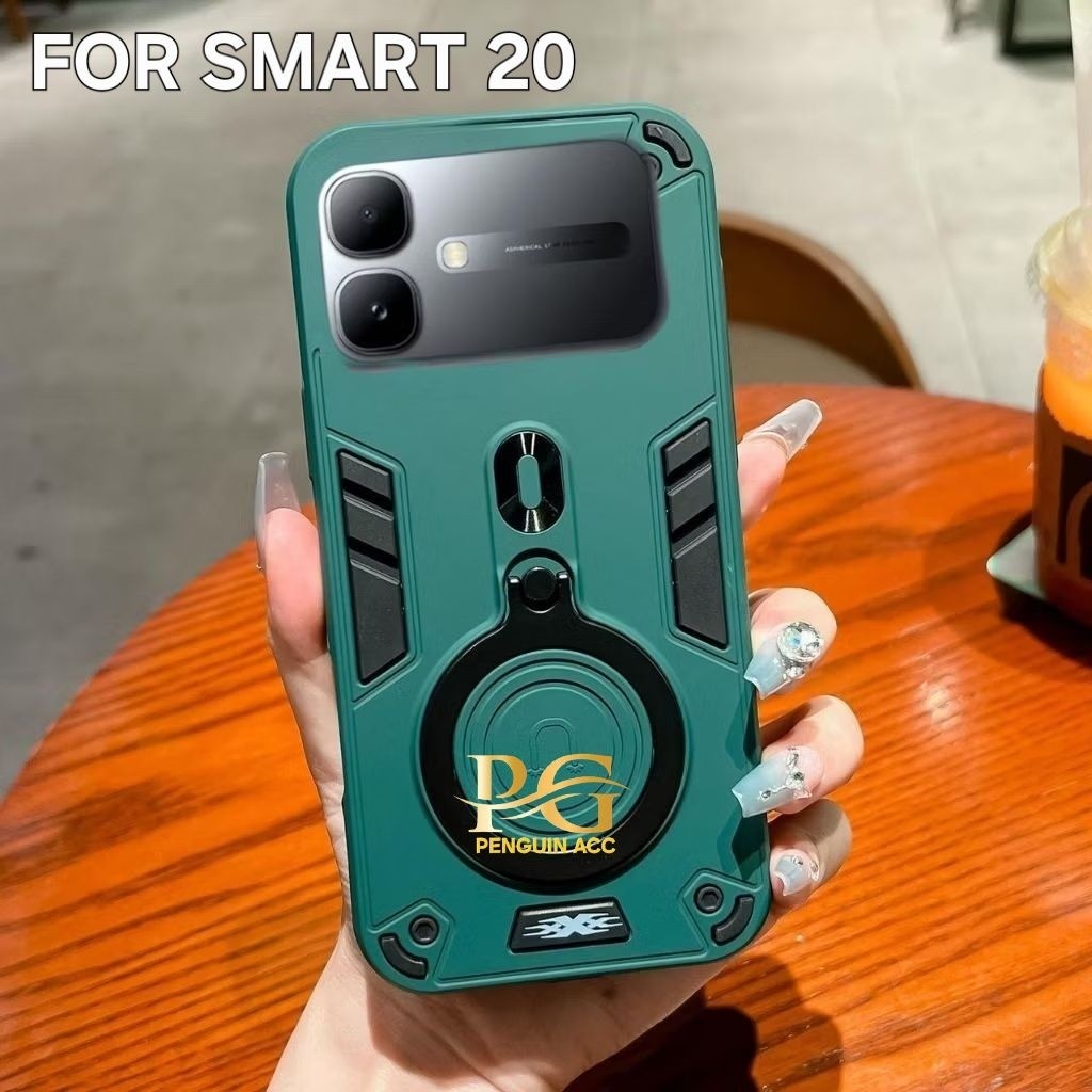 Casing SMART 20 Hard Case Ring Armor Robot Standing Robot Handphone