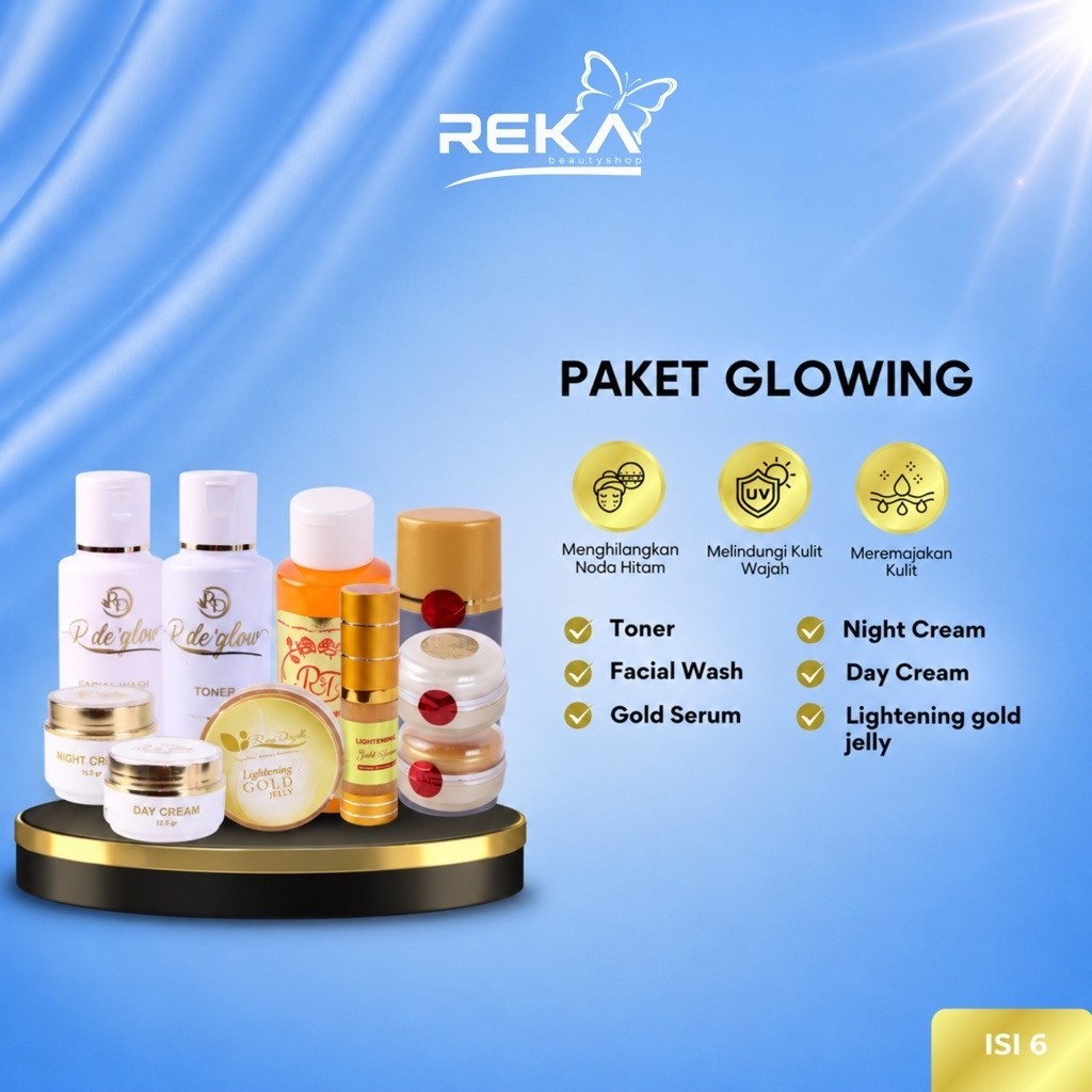 Paket Glowing Series RinnaDiazella Skincare (RD GOLD & RD’e GLOW)