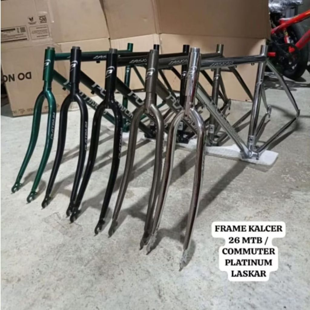 Frame kalcer platinum laskar 26" gawangan besi sepeda kalcer, commuter 26" mirip federal