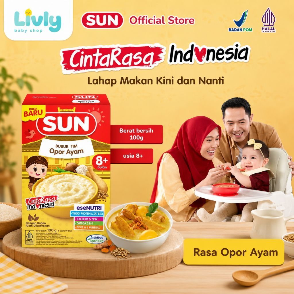 SUN Bubur Tim Opor Ayam 100g | Sun Bubur Tim Bayi Rasa Opor Ayam