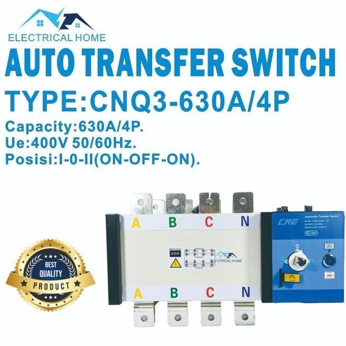 Auto Transfer Switch ATS 4P 630A Motorized Ohm Saklar 630A