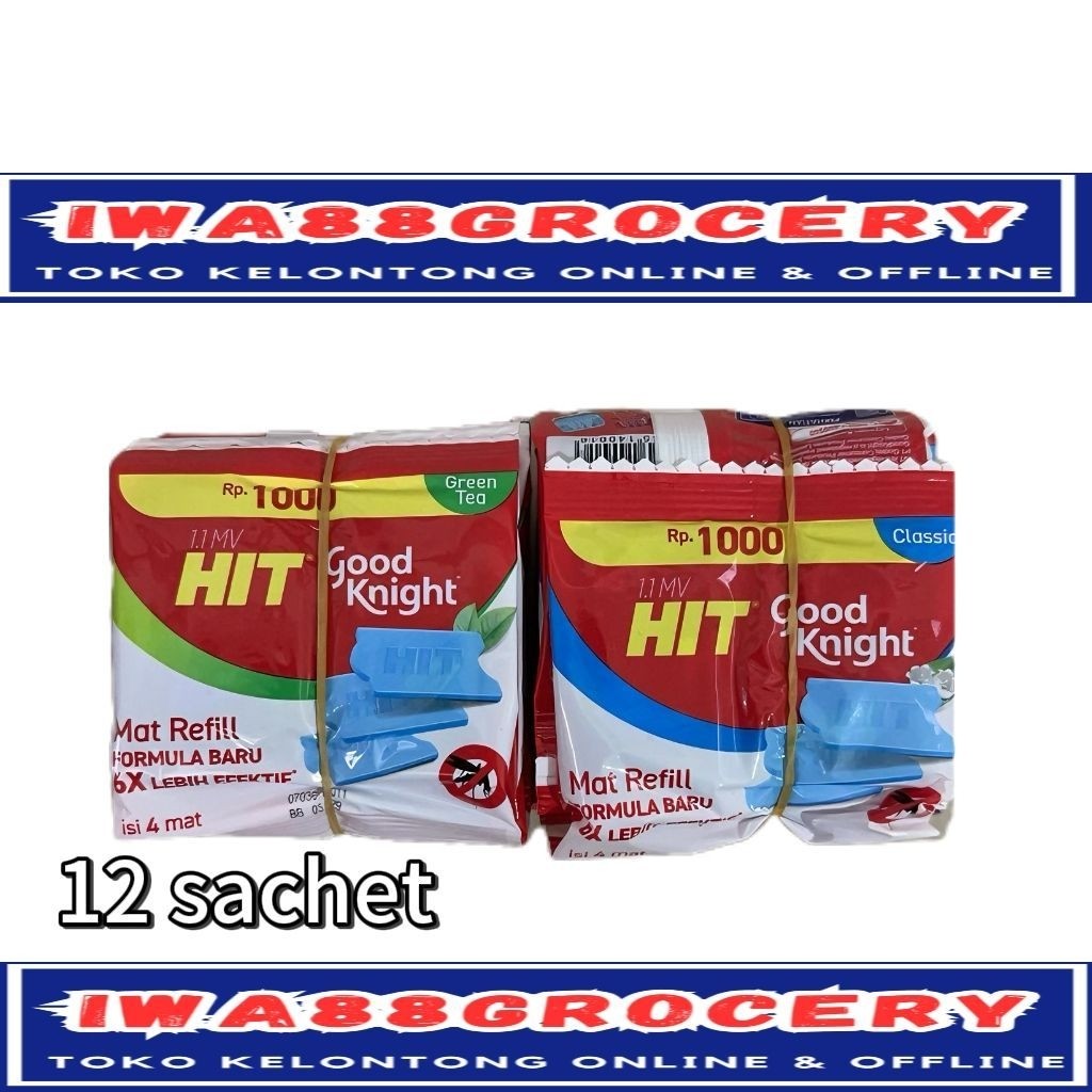 Hit mat obat nyamuk elektrik  isi ulang 12 sachet