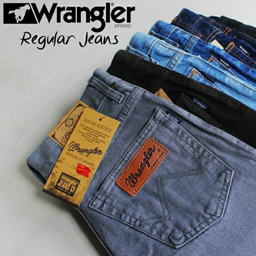 Jeans Panjang Pria Celana Jeans Panjang Pria Wrangler Standar / Celana Jeans Cowok Grevill Reguler P