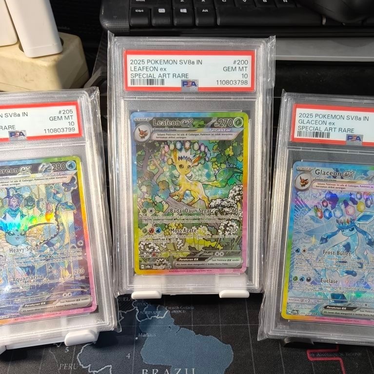 BUNDLING 3 SLAB PSA 10 VAPOREON SAR , LEAFEON SAR & GLACEON SAR SEQUENTIAL CERT
