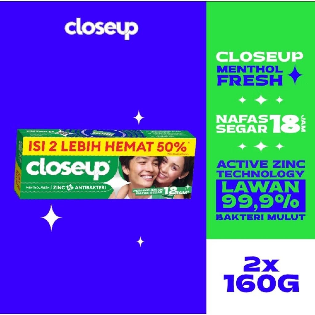 ODOL CLOSE UP 160gr ISI 2 PCS