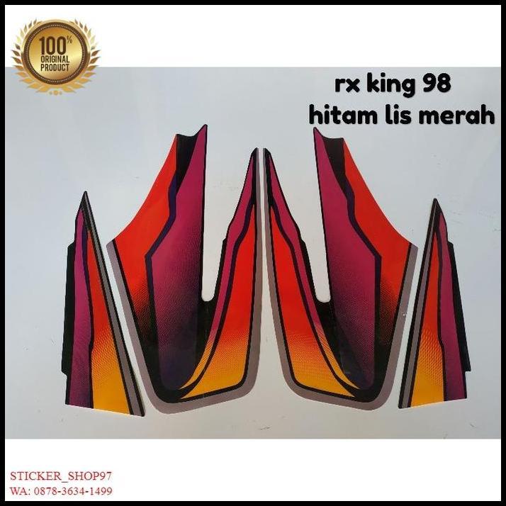 TERBARU (ORI) STRIPING YAMAHA RX KING  1998 HITAM LIST MERAH KUALITAS ORIGINAL 