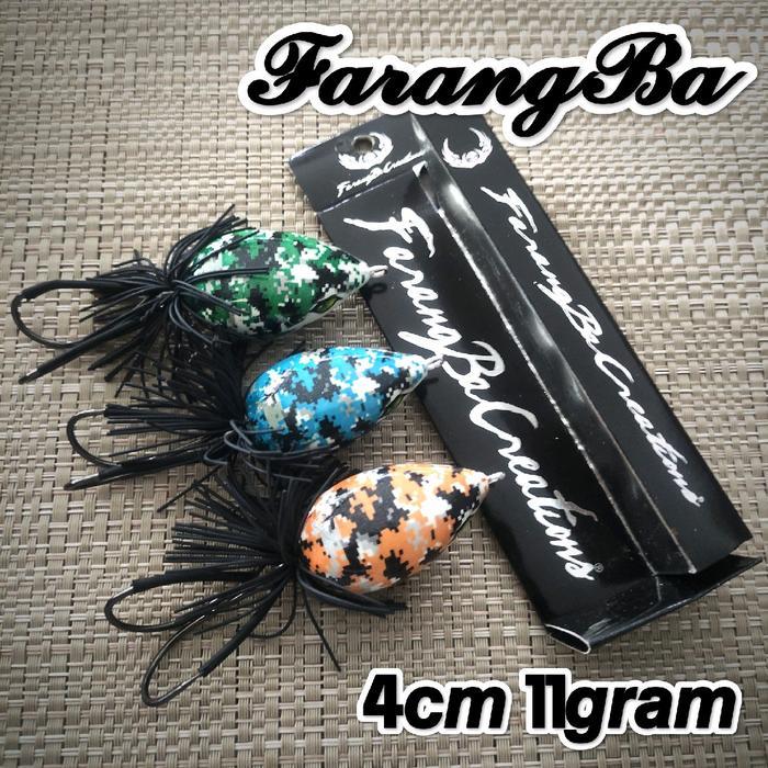 FARANG BA CREATIONS umpan jump frog curut - camo green