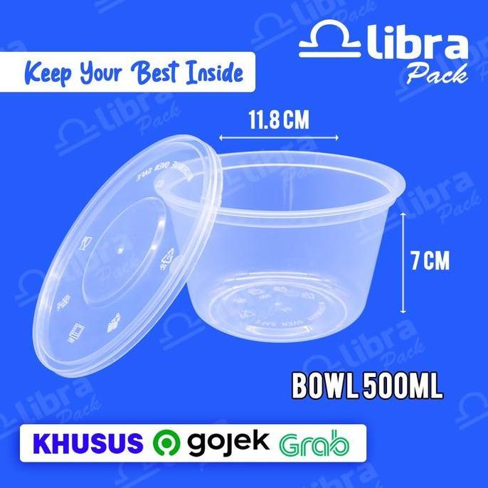 (Good) THINWALL BOWL 500ML MANGKOK BULAT PLASTIK 500 ML BOWL BULAT PLASTIK Isi 500 SET