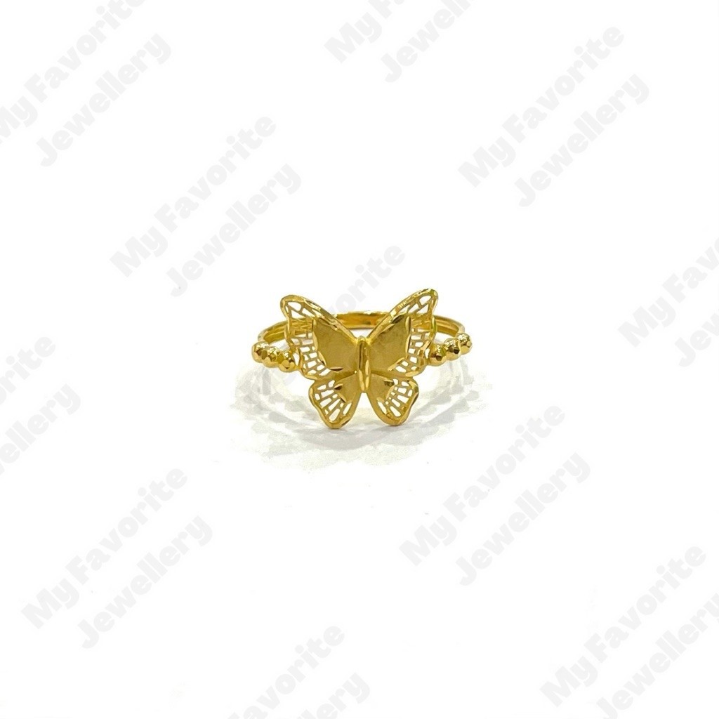 Cincin Kupu-kupu Fusion Uk16 Cincin Emas Asli Kadar 875