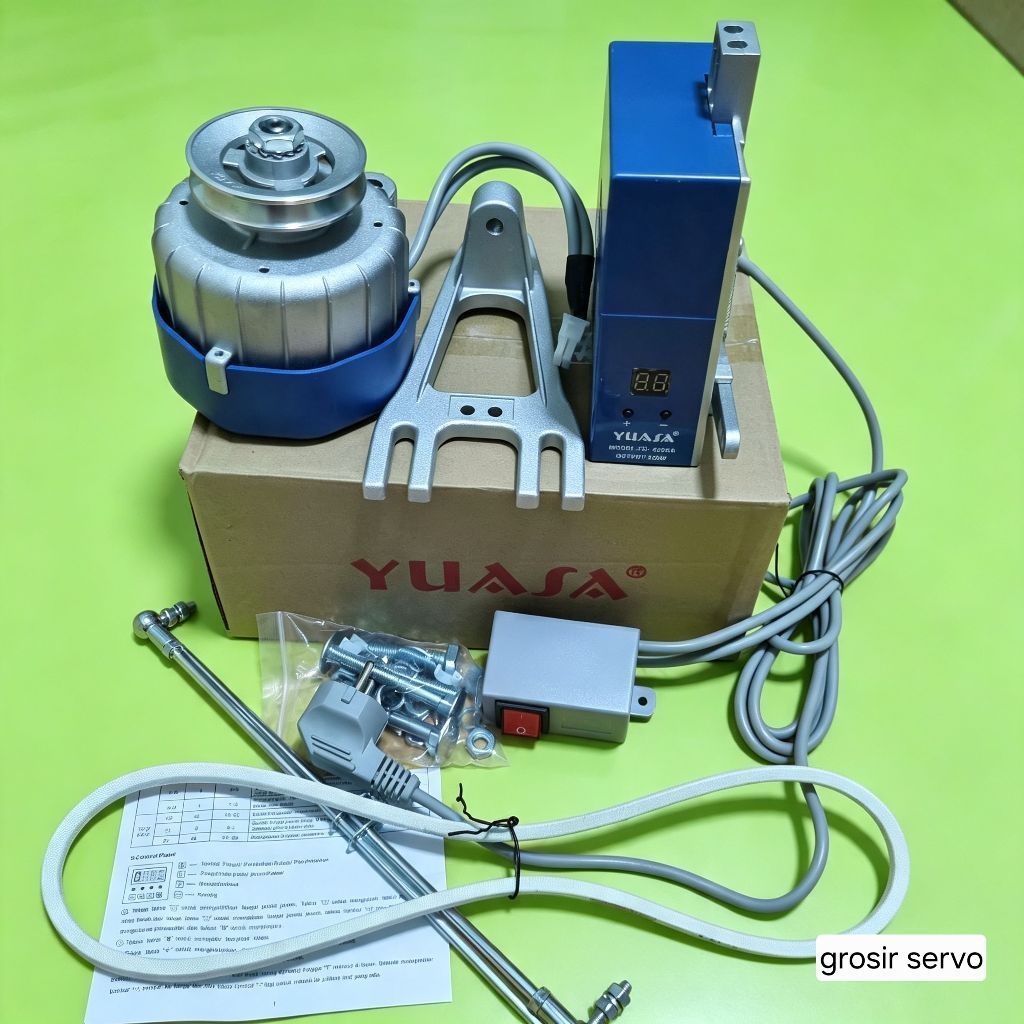 dinamo servo yuasa biru TH-550EA original 100%baru buat mesin jahit overdeck obras juki typical dll