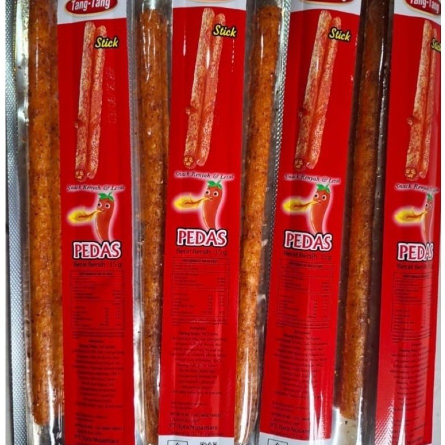 Snack gurih pedas tang tang model stick isi 30 pcs (Halal &bpom)