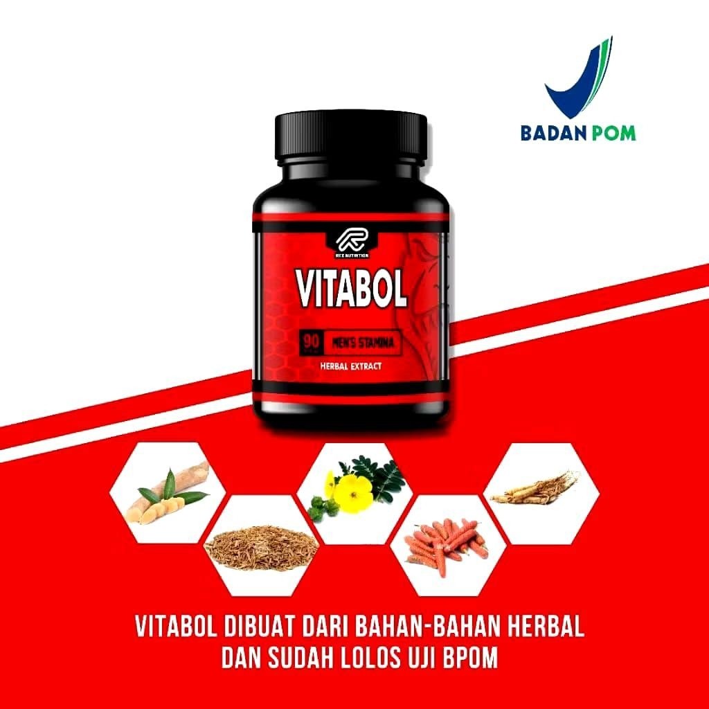 VITABOL | Suplemen Pembentuk Otot | Suplemen Fitness Herbal Tenaga dan Stamina Pria | Testosteron Bo