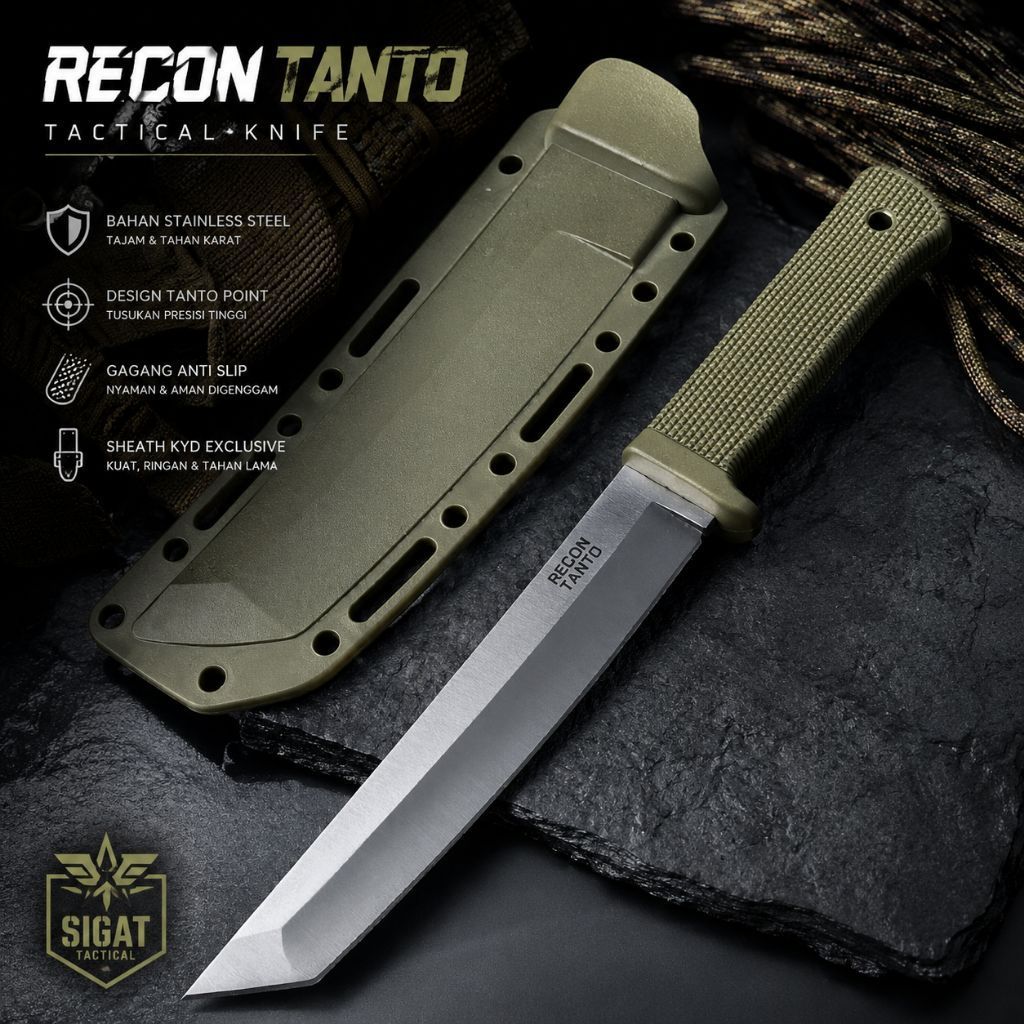 pisau survival camping recon Tanto coldsteel P1464