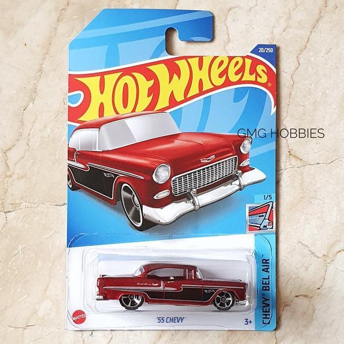 F22 '55 CHEVY BEL AIR HOTWHEELS HOT WHEELS DIECAST MOBIL
