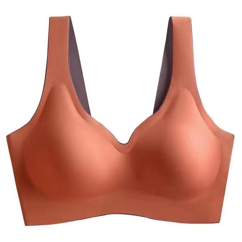 GARANSI THAI LATEX PADDED BRA WOMEN SEAMLESS NON-WIRED SEXY LACE VEST-STYLE BRA TOP
