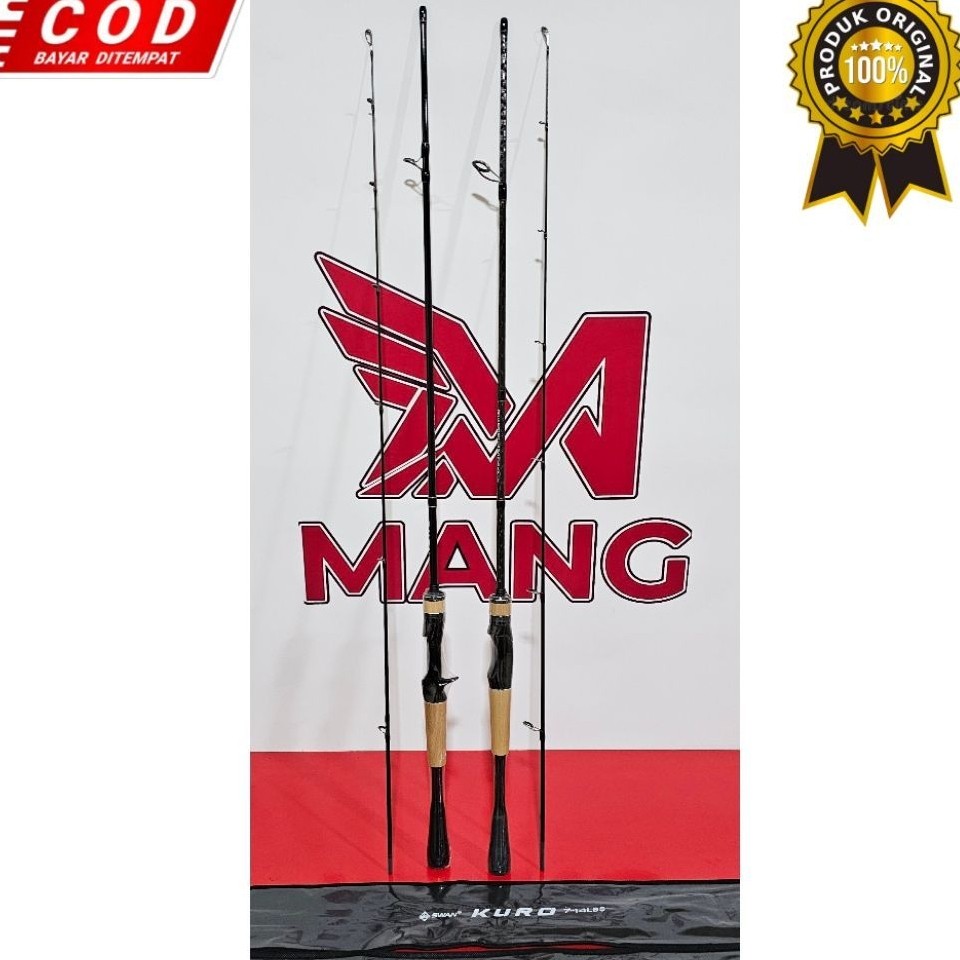Joran SWAN Kuro 180 Baitcasting dan Spinning - Carbon Solid