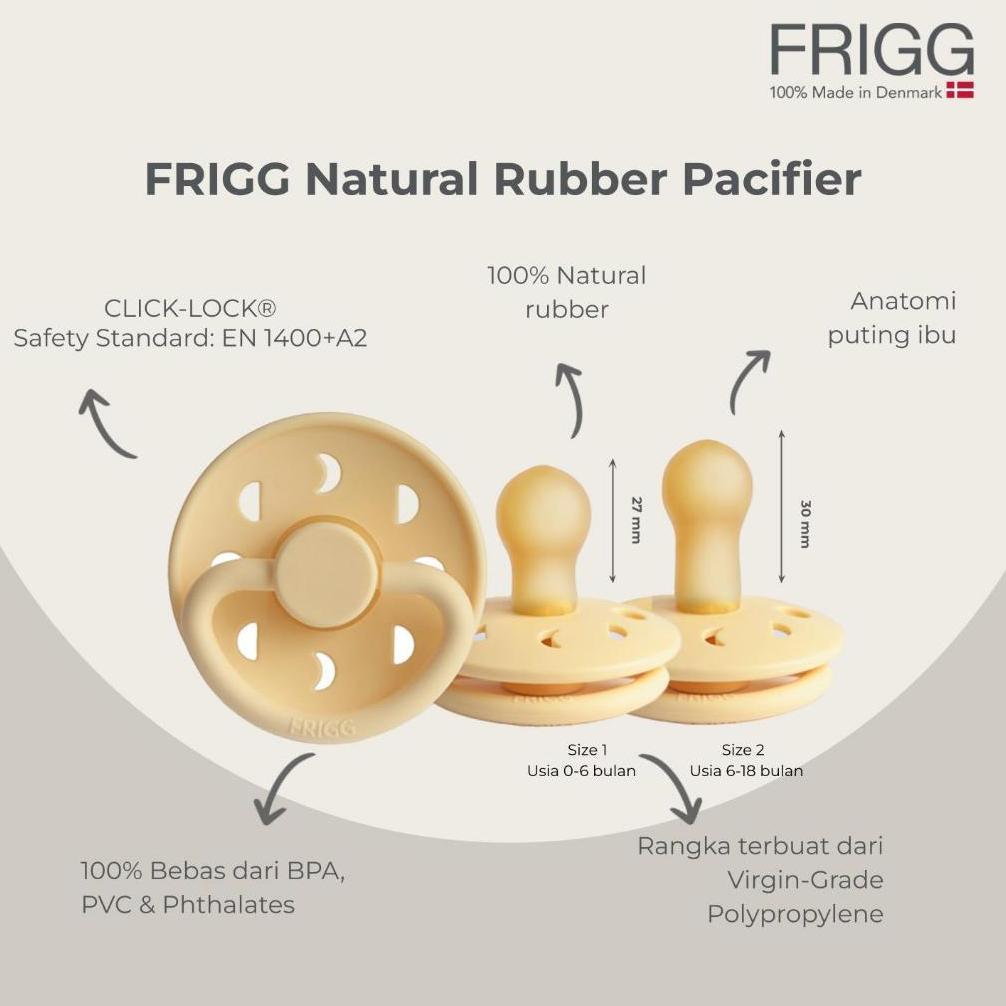 FRIGG Empeng Bayi Natural Rubber Moon NIGHT aksesoris