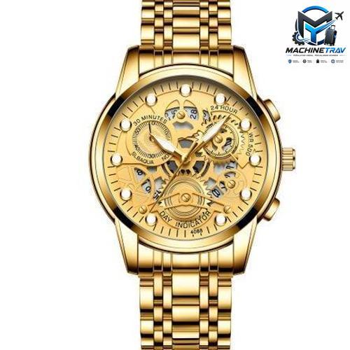 JAM TANGAN  PRIA FNGEEN JAM009G1 RUGELEY GOLD MURAH DARK GLOW IN THE PREMIUM EMAS
