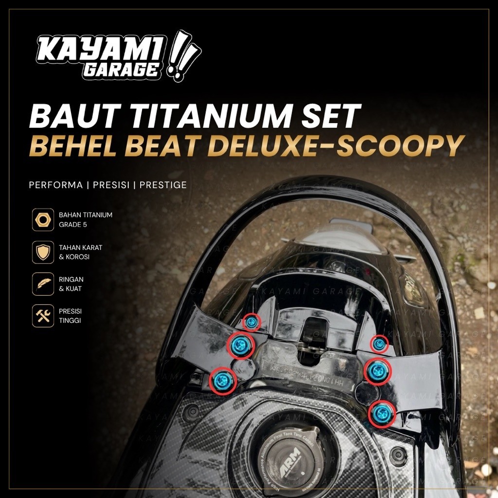 Baut Titanium set behel beat Deluxe.Scoopy