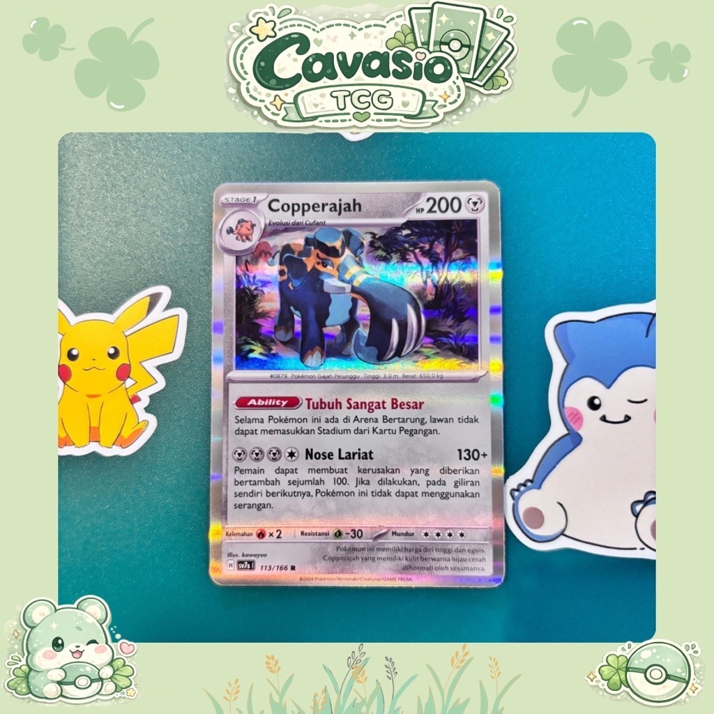 Copperajah Sv7S 113/166 R HOLO - Indo Ver - POKEMON TCG INDONESIA