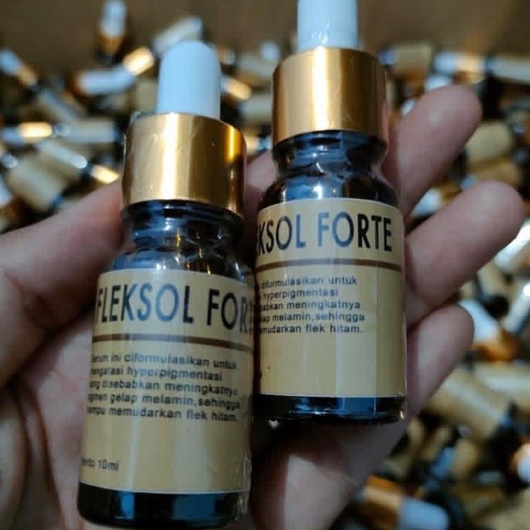 Serum Fleksol Forte 10ml - Mencerahkan Wajah, Mengurangi Kerutan, Mengangkat Sel Kulit Mati