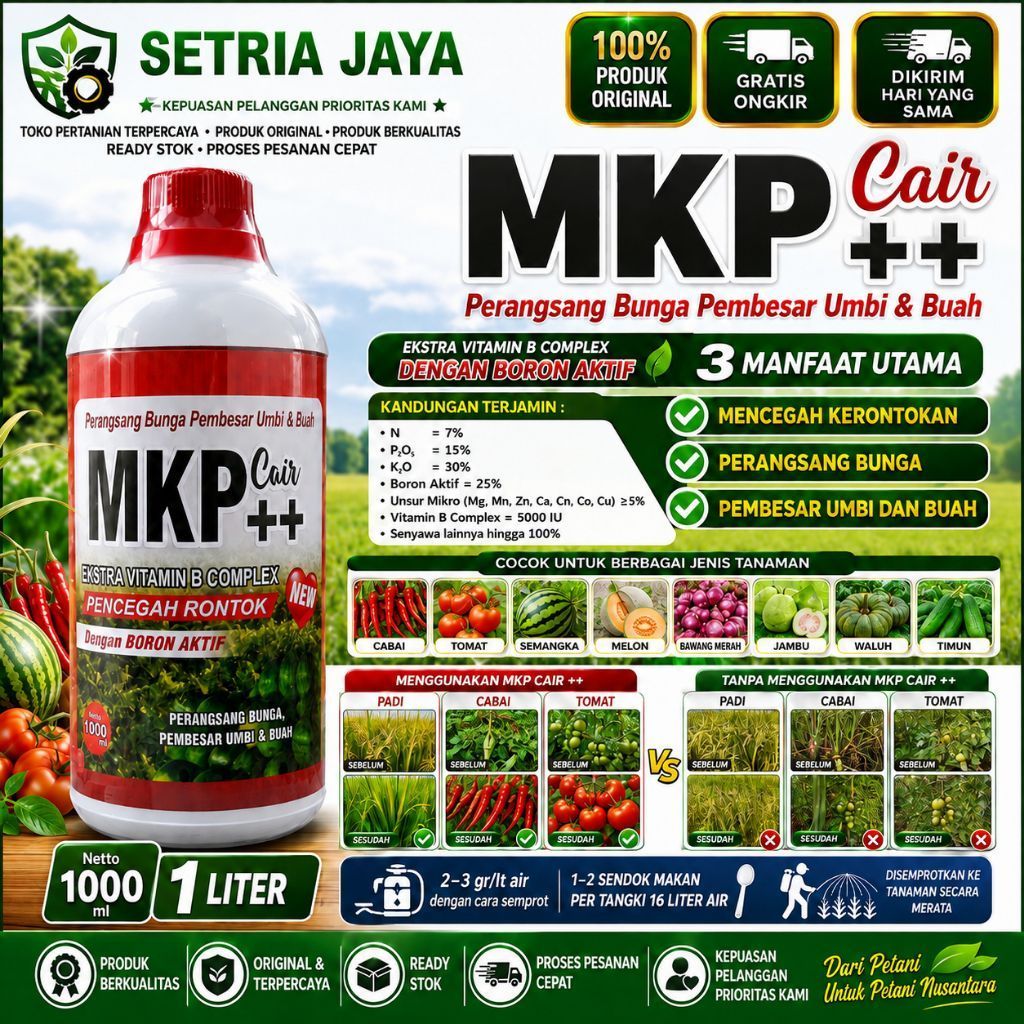 MKP CAIR ++ 1000ML PENYUBUR BUNGA PEMBESAR UMBI DAN BUAH