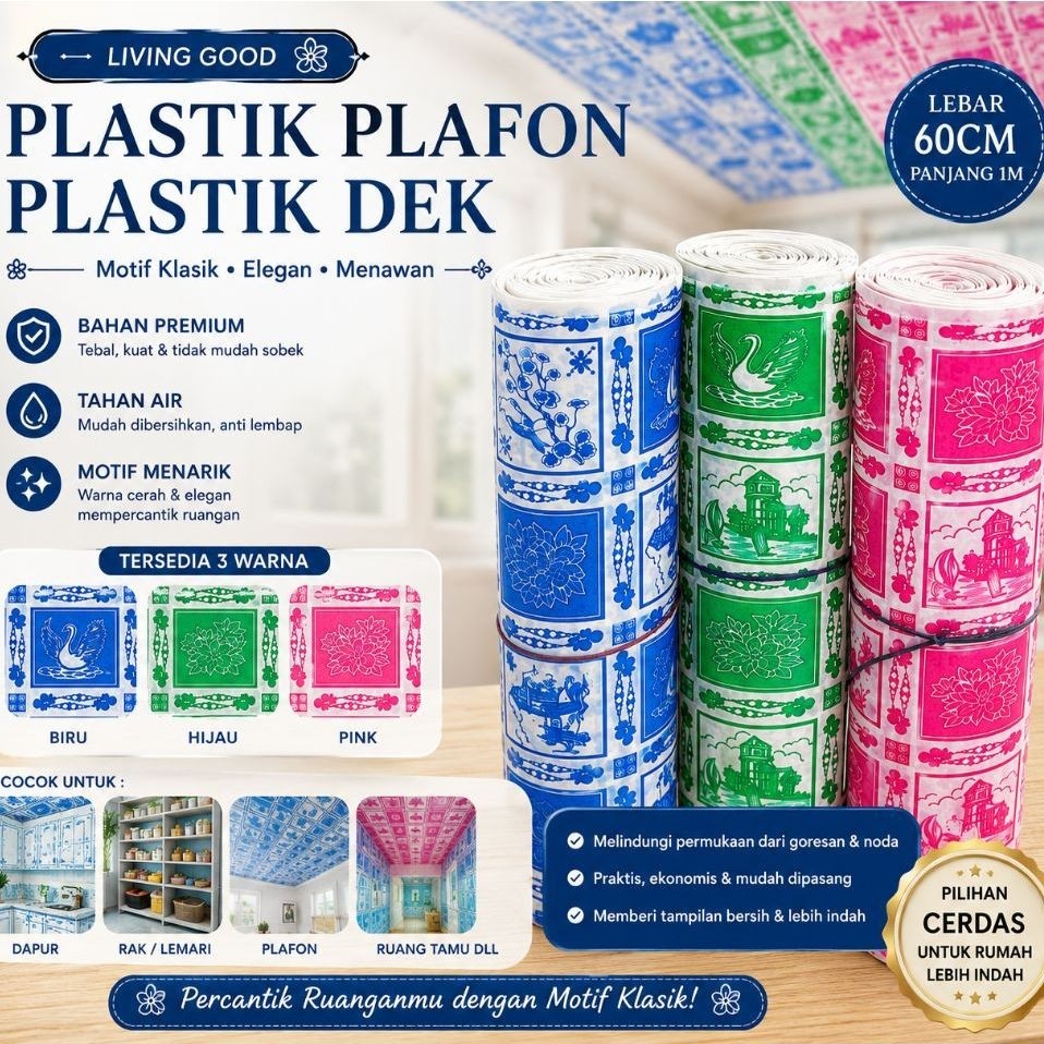 PLASTIK KEMBANG KILOAN, PLASTIK DEK, PLASTIK KEMBANG, PLASTIK PLAFON, PLASTIK BUNGA, PLASTIK TAPLAK 