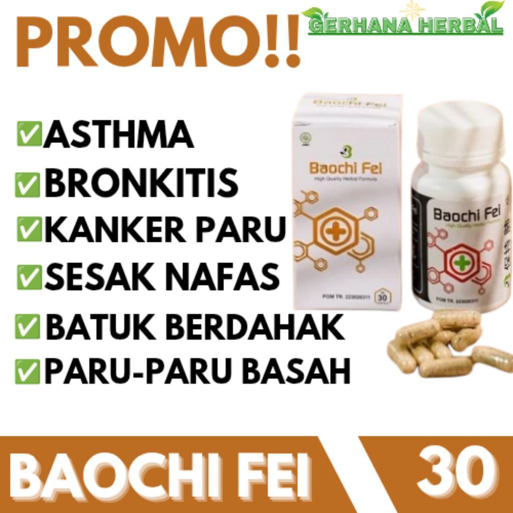 PROMO Bao Chi Fei Original Obat Herbal China Amouh Atasi Sesak Nafas,Batuk Berdarah,& Asma Resmi BPO