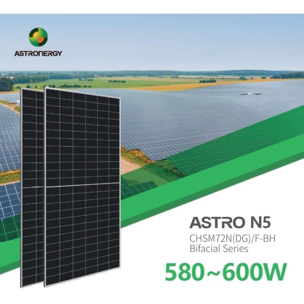 Solar Panel Astro 585Wp Bifacial Solar Cell Panel Surya