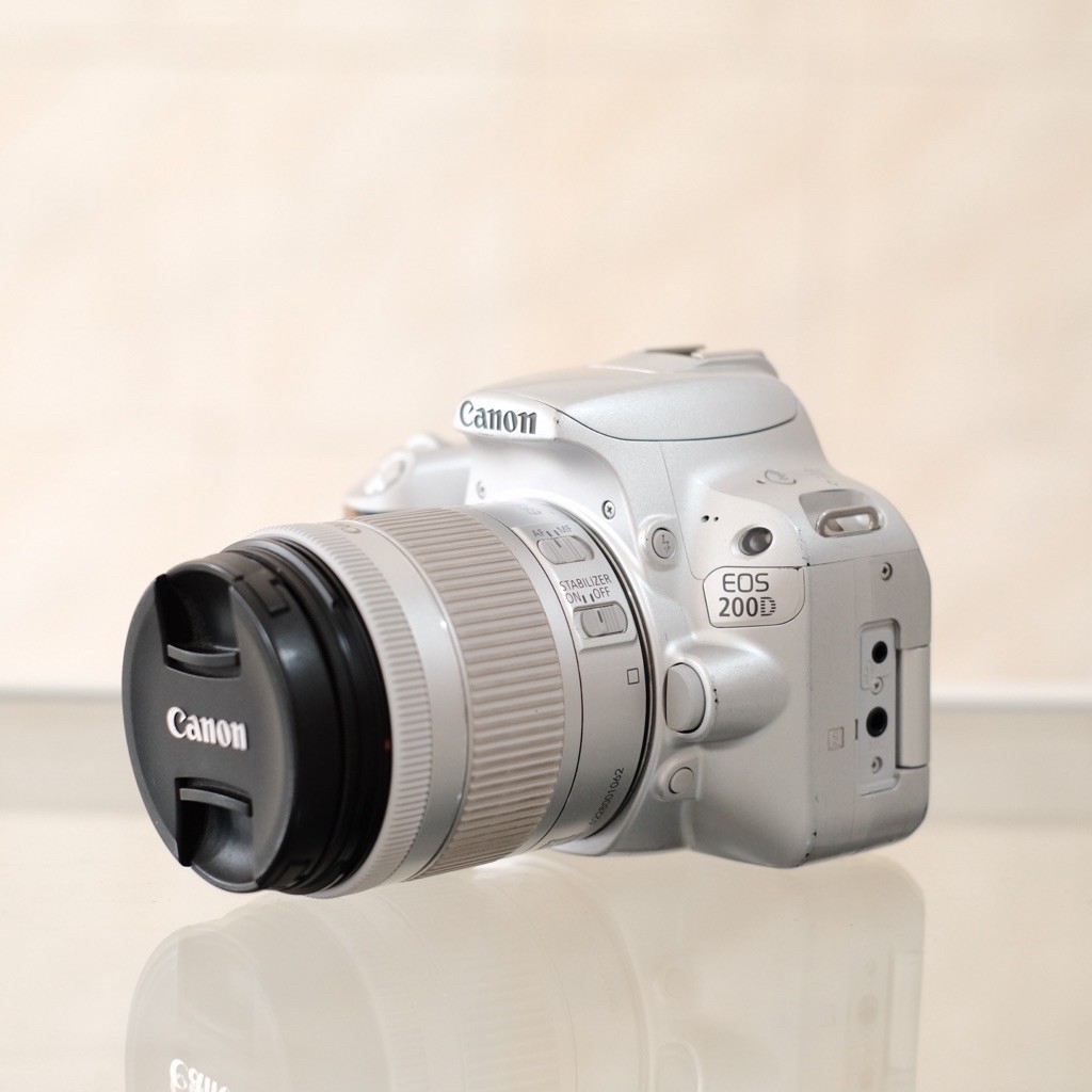 kamera DSLR canon 200d kit 18-55mm stm second termurah