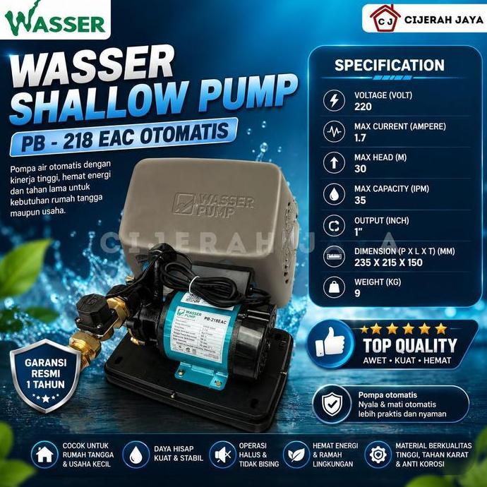 Pompa Dorong Booster Pump Wasser Pb 218 Ea Pb-218Ea Pb218Ea / Pompa Pendorong Toren Serumah Wasser