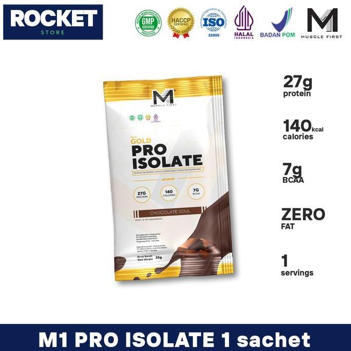 Muscle First M1 Gold Pro Isolate ecer eceran 1 sachet - Whey Protein Isolate 35 gram