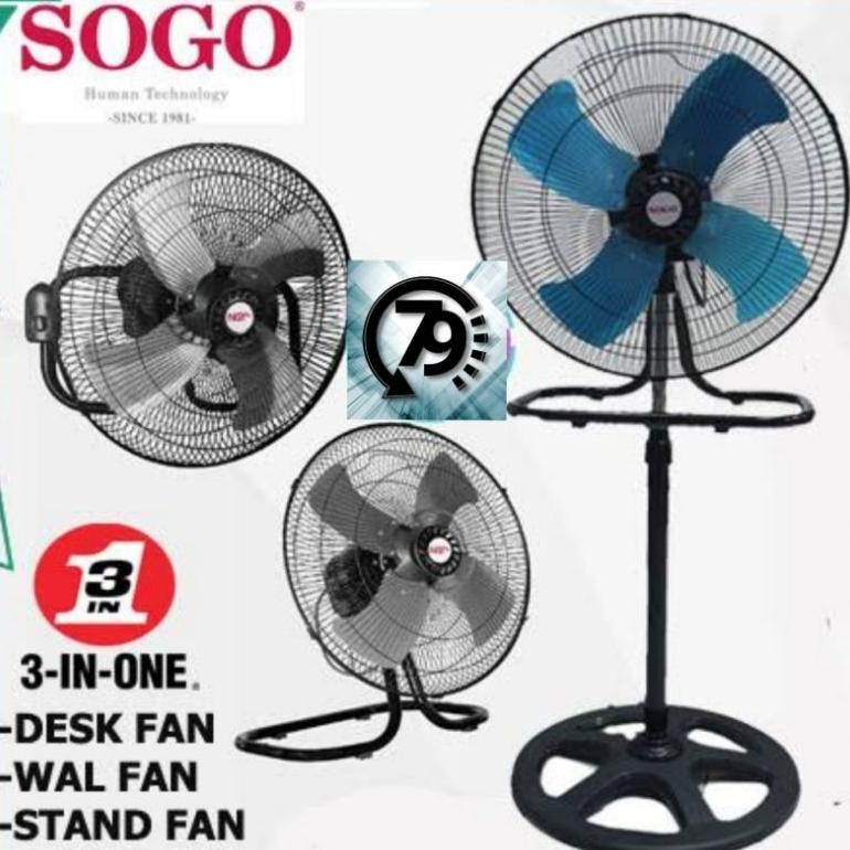 Kipas Angin Tornado 18inch "SOGO SG-1803.(Kipas Angin Berdiri, Meja dan Dinding)2