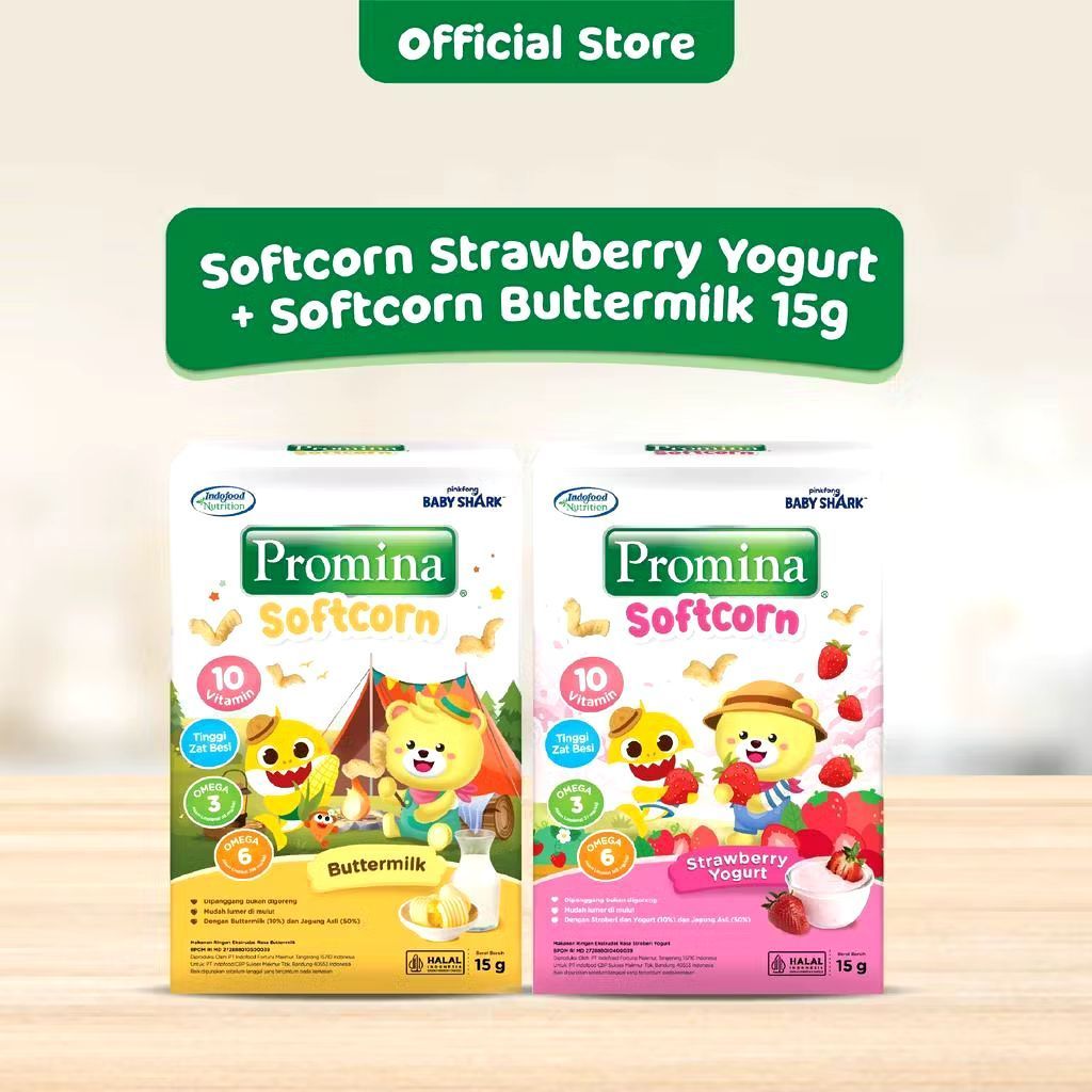 promina - softcorn 1+ /cemilan bayi