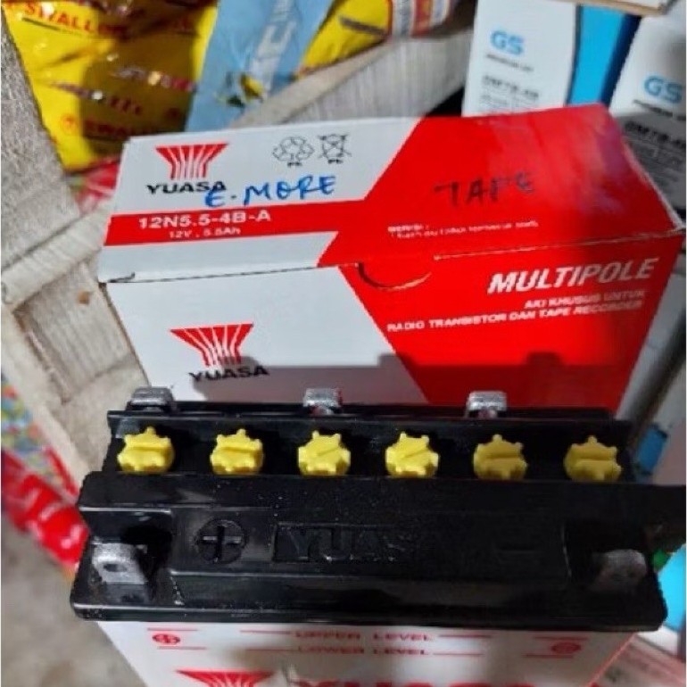 AKI BASAH BATERAI TAPE YUASA ORIGINAL 12N5.5-4B-A