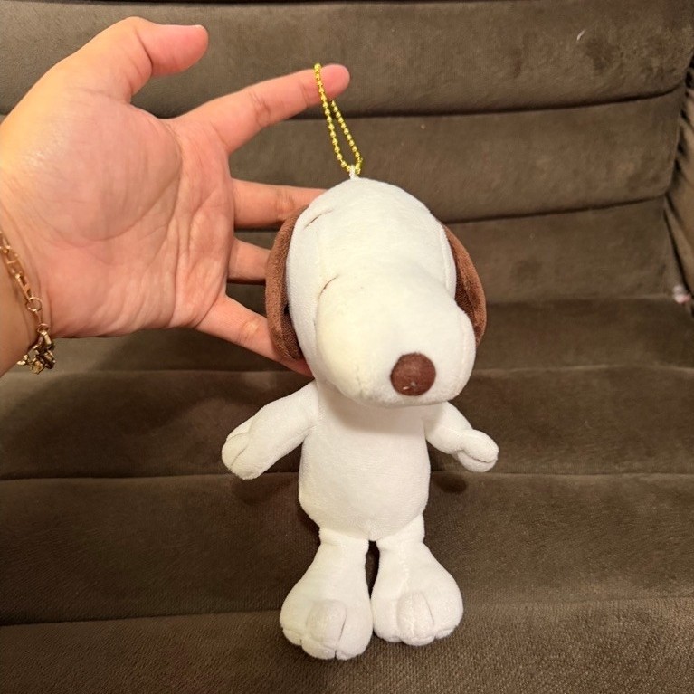 Gantungan kunci/tas boneka Snoopy coklat original peanuts