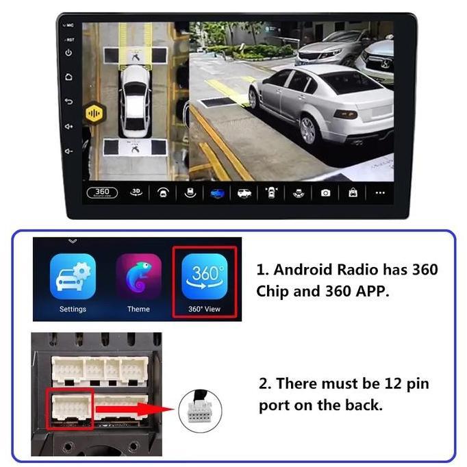 Camera 360 3D Birdview Mobil For Headunit Android,Kamera Birdwiew 360