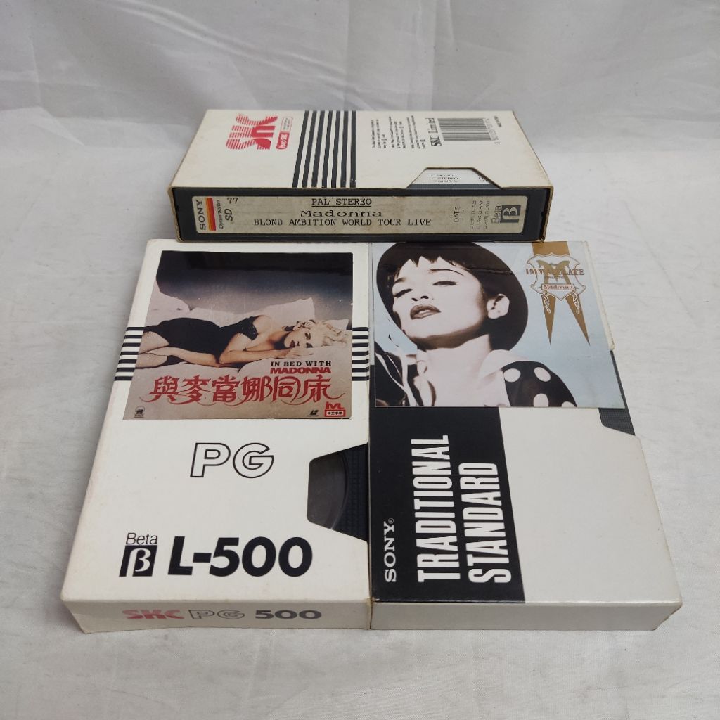 MADONNA - Set Bundle Kaset Betamax- Sony Beta L-500 Traditional Standard PG Madonnas Belong To The W