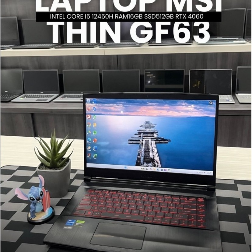 LAPTOP MSI THIN GF63 INTEL CORE I5 12450H RAM16GB SSD512GB RTX 4060