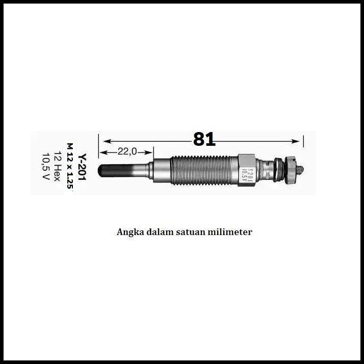 BEST DEAL BUSI PEMANAS / GLOW PLUG MITSUBISHI FUSO CANTER 4DR1 4DR5 - NGK Y201 