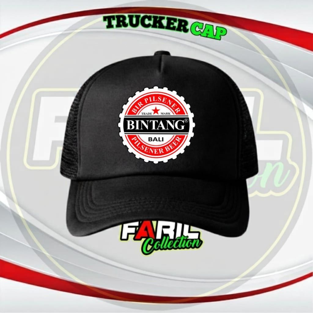 Topi Jaring Mutif BINTANG BALI Trucker Cap Topi Dewasa Unisex
