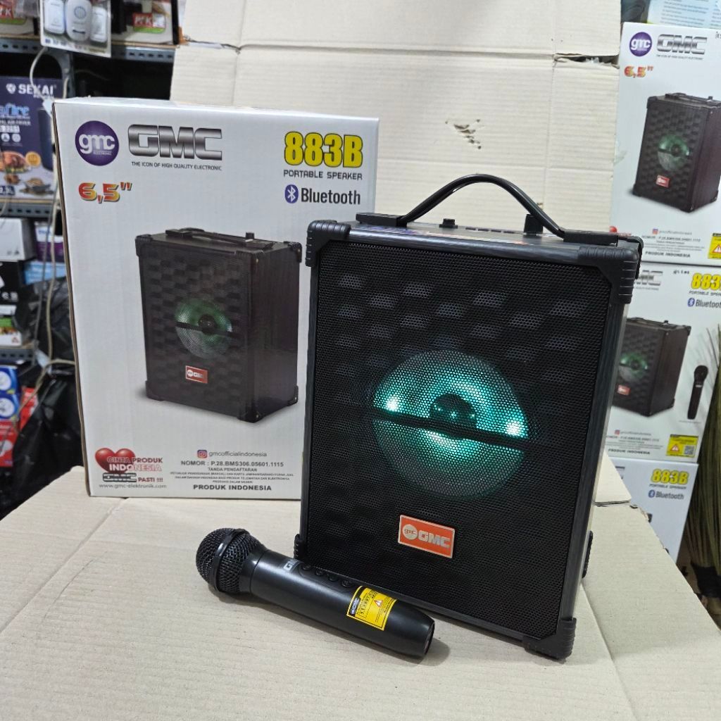 Speaker Gmc Bluetooth Portabel 6.5 inch GMC-883B