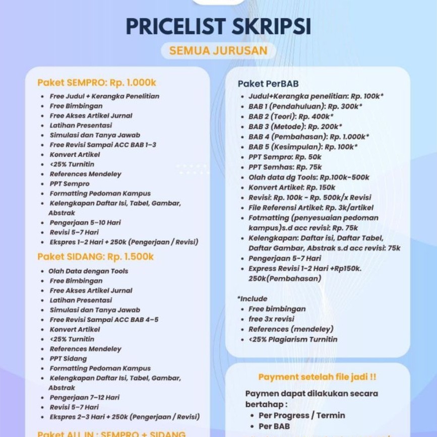Jasa Pendampingan Skripsi