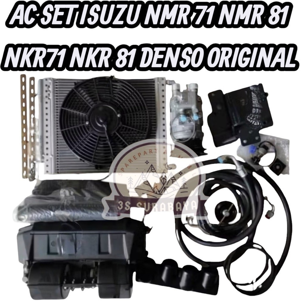 Ac set Isuzu NMR71 NMR81 NKR71 NKR81 PASANG DENSO ORIGINAL SPEK DEWA AC MOBIL truck 24 VOLT  Unit Ac
