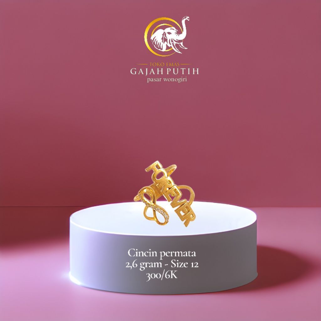 Cincin emas permata 2.6 gram